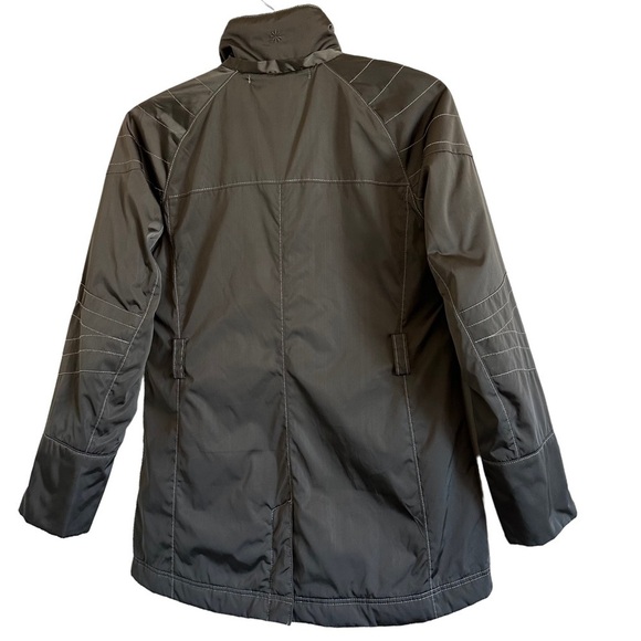 Athleta Moto Primaloft Insulated Coat/Jacket Olive Green - Picture 10 of 16